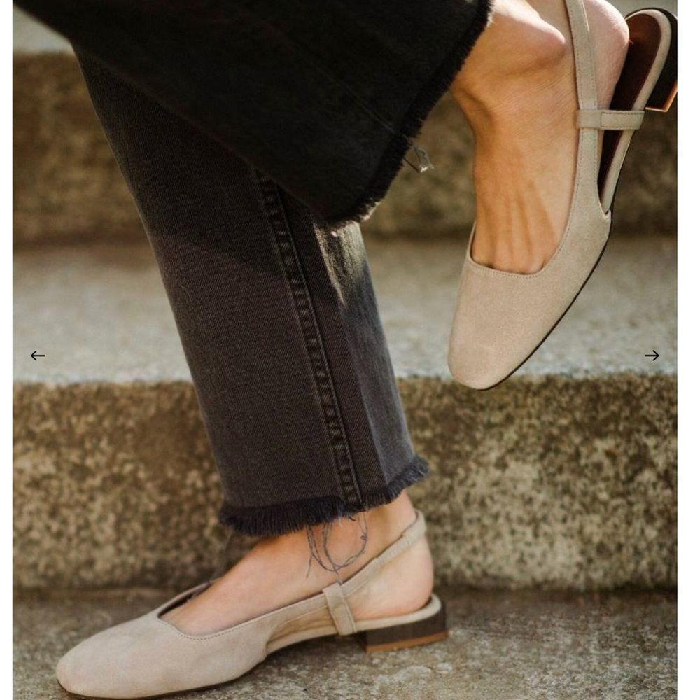 Alohas Holly Beige Suede Slingback ballerinas size 37 EU/6.5 US - Picture 2 of 15